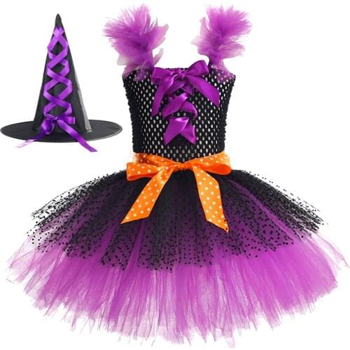 Kids Cosplay Baby Girls Dresses Halloween Dresses Halloween Costumes Clothing Witch Princess Dress up Clothes For Kids Girls