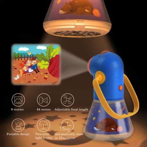 Childrens Multi-function Story Projector Three - In - One Starry Sleeping Light Baby Toy Night Light Toy Learning Girls Boy