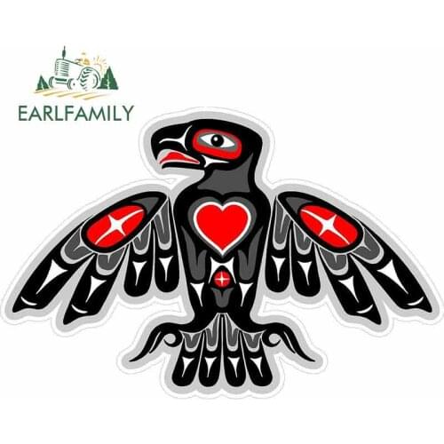 EARLFAMILY 13cm x 8.6cm For Totem Eagle Native American Decal Car Stickers Creative Stickers Anime Decals Suitable For GTR EVO