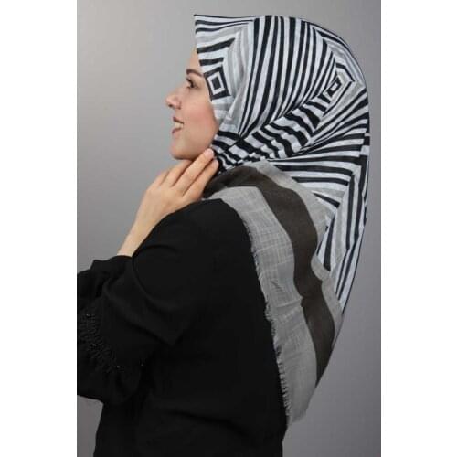 ERBİL PATTERNED LINEN FLAMLI SCARF-DESEN-04-RENK-08