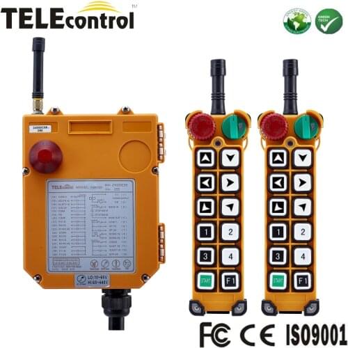 FCC CE Multiple control system 2 transmitters to 1 receiver Uting cordless industrial radio remote control F24-12S