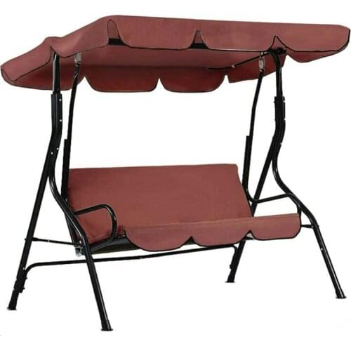 Patio Swing Canopy Cover Set - Swing Replacement Top Cover + Swing Cushion Cover for 3 Seat Swing Waterproof Covers