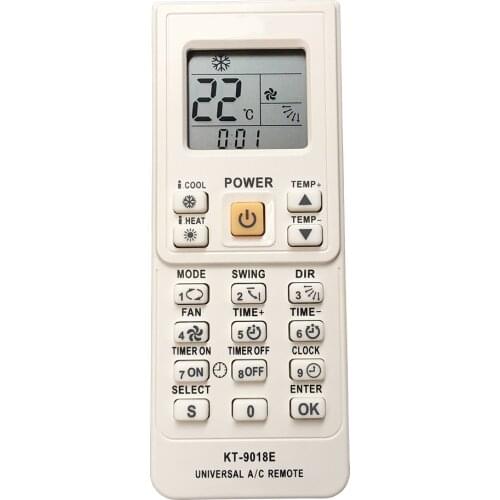 Air Conditioner air conditioning Universal Remote control for Toshiba Panasonic Sanyo Nec Fujitsu Lg Aux KT-9018E 4000 in 1