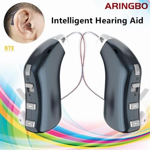 Best Rechargeable Digital Hearing Aid Severe Loss Invisible BTE Ear Aids High Power Amplifier Sound Enhancer For Deaf Elderly