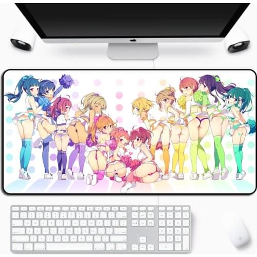 Fashion Anime Sexy Girls Mouse Pad Otaku Large Keyboard XL Boy Gift Speed Gaming Mousepad Locking Edge Computer Rubber Desk Mat
