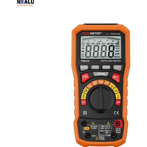 Digital Display Multimeter Hyelec pm8236 Auto Range Power Off with Temperature Test And Data Logger Termometro Data Logger