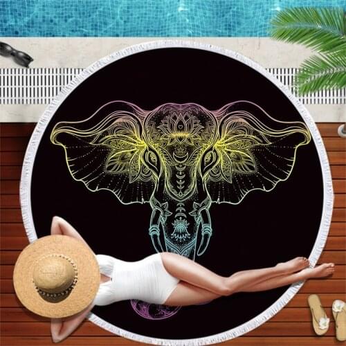 Cartoon indian elephant Sea beach towel Pareo beach Fringed beach towel Large beach towel Towel beach beach towel Bath towels