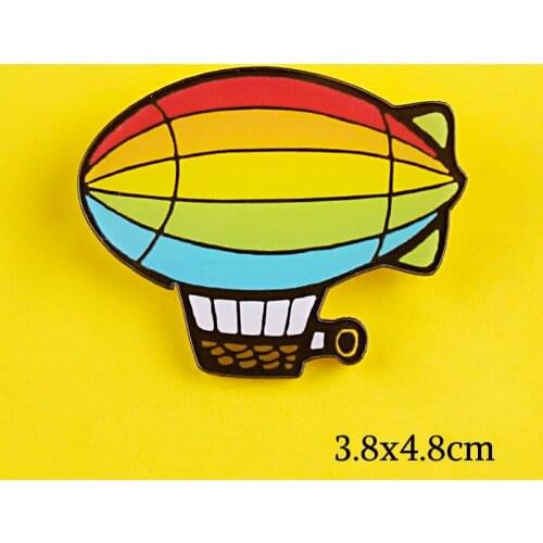 Cartoon Spaceship Brooch Colorful Balloons Enamel Pins Sweater T-shirt Personality Badge Lovers Gifts Badges for a Backpack