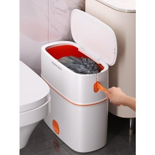 GY Trash Can Toilet Toilet Household Automatic Light Luxury Kitchen with Lid Living Room Wastebasket Gap Bedroom Tube