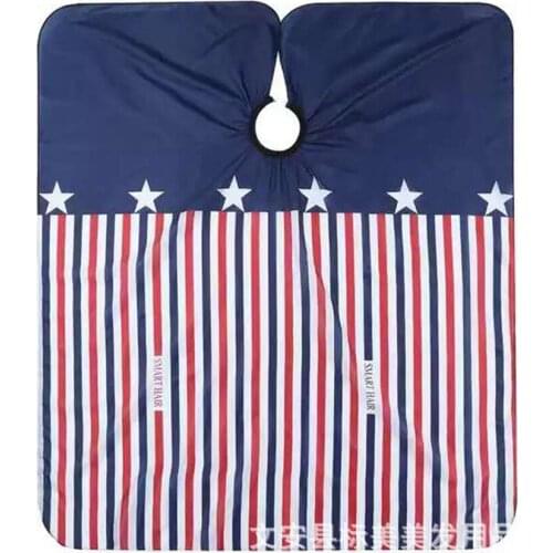 Hair Anti-Sticking Haircut Dyeing Coloring Hot Oil Treatment Wrap Cape Gown Apron Hairdressing Cloth Stripe Star Printing E715