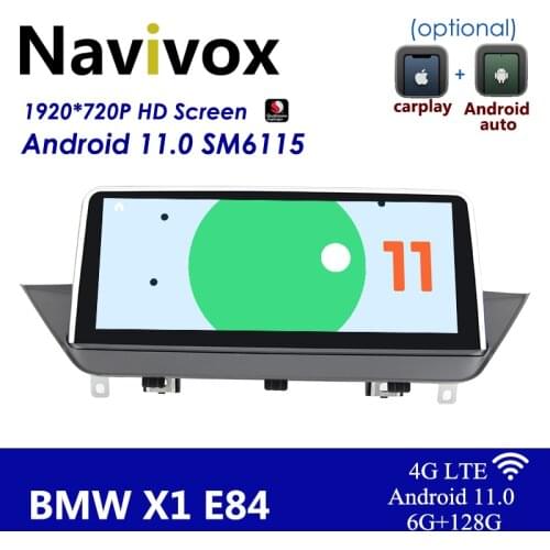 Navivox Car Monitor Android 11.0 For BMW X1 E84 2009-2015 SN662 8Core Carplay Android Auto BT 5.0 4G LTE Split Screen Display