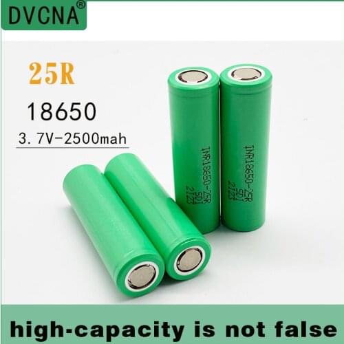 Original3.7V 18650 2500mah INR18650 25R 2500mah 20A battery lithium batteries screwdriver flashlight
