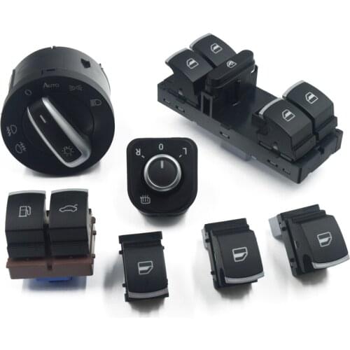 Window Headlight Mirror Tailgate & Fuel Flap Button Switch For VW Passat B6 CC Jetta Mk6 Tiguan 35D959903 5ND959565B 5ND941431B