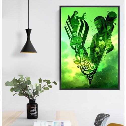 Vikings Poster Classic Tv Series Show Canvas Painting Prints Wall Pictures For Living Room Home Decorative