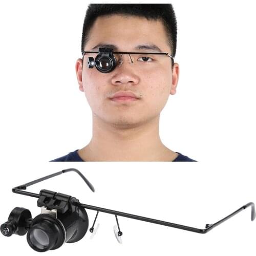 Professioanl Watch Repair Tool 20X Magnifying Glass Jewelry watch Accessory Magnifier With LED Light for watchmakers repair tool