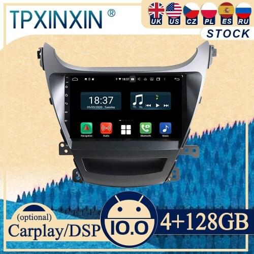 PX6 For Hyundai Elantra 2014 2015 Android10 Carplay Radio Player Car GPS Navigation Head Unit Car Stereo WIFI DSP BT
