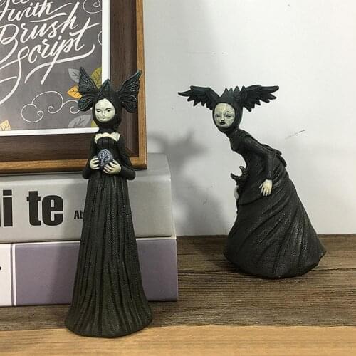 Halloween Evil Witch Statue Indoor Desktop Decor Witch Sculpture For Garden Home Halloween Party Decoration