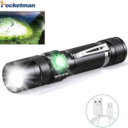 LED Flashlights Zoomable Flashlight Waterproof Torch Hand Light Portable Pocket Flashlight Camping Torch High Power Torch