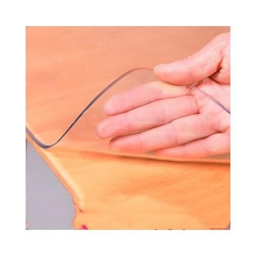 High grade Odorless Soft glass plastic PVC waterproof tablecloth 1.5mm scrub non-slip table mat party table decoration customize