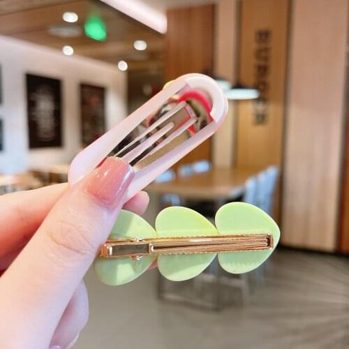 2021 Children Hair Clips Cute Solid Color Heart Shape HairPins Baby Girls Hair Clip Barrettes Headwear Fashion Hair Accessories
