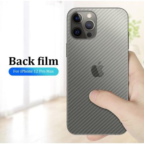 Carbon Fiber Back Screen Protector Film For iphone 11 Pro Max 12 Pro Max 12 Mini Sticker Film For iphone 11pro 12pro 12mini case