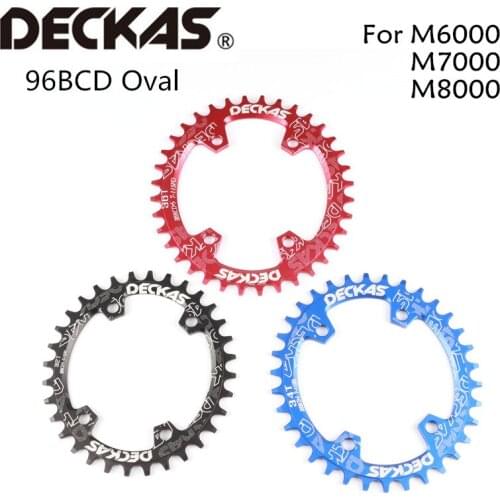 Deckas Oval 96BCD Chainring MTB Mountain 96BCDS Bike Bicycle 32T 34T 36T 38T Crown Tooth Plate Parts For M7000 M8000 M4100 M5100
