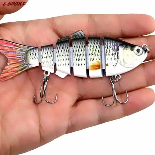 10cm 18g Multi Sections 6 Segments Fishing Lure Treble Hook 6 Jointed Swimbait Crankbait Isca Artificial Hard Bait Wobblers