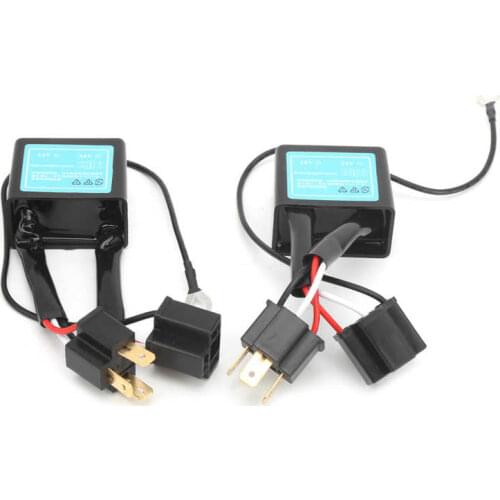 2pcs LED Error Free Decoder Headlamp for H4 Polarity Converter Anti-Flicker Fault Elimination Head Lamp Canceller New