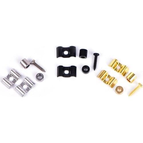 6Pcs/Set Strat Style Electric Guitar Bass Parts Metal Electric Guitar String Retainer