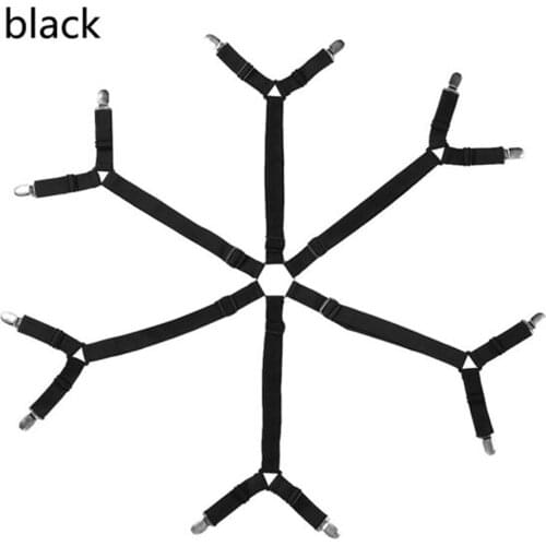 6-Sides Household Bedding Holder Slip-Resistant Straps Mattress Clip Elastic Fastener Belt Convenient Bed Sheets set Buckle