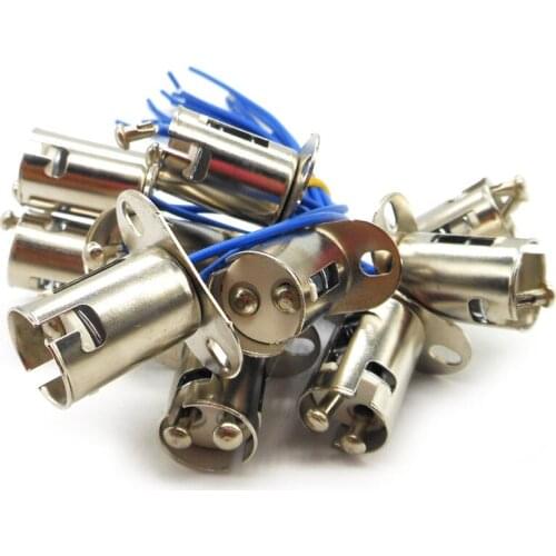 JOYING LIANG 1176- BA15D 15MM Lamp Holder Double Wire Flat Feet Auto Car Lamp Bases Accessories 10pcs/lot