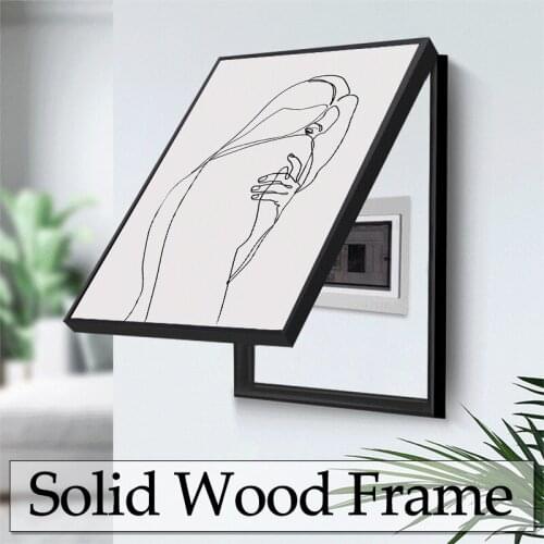 Electric Meter Box Abstract Pictures Posters Prints Canvas Painting With Frame Black White Wall Art Living Room Home Decoration