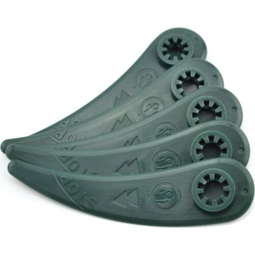 10/25Pcs Grass Trimmer Lawn Mower Cutting Blades Replacement for ART 23-18 Li The blade is made of high quality plastic flexible
