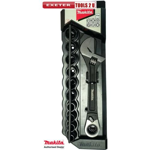 Makita B-65458 B-65458C 11pc Reversible Adjustable Wrench + Spline Sockets for DTW190 DTW251 DTW285 DTW181 DTW100 DTW450
