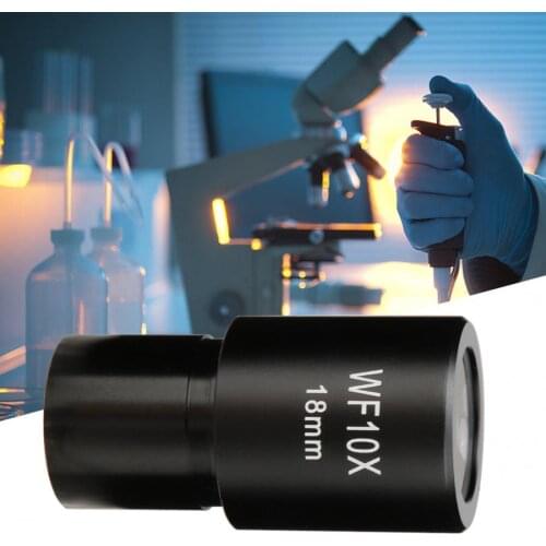 Microscope Eyepiece WF10X/18mm Biological Microscope Wide-Angle Eyepiece Optical Lenses with Scale