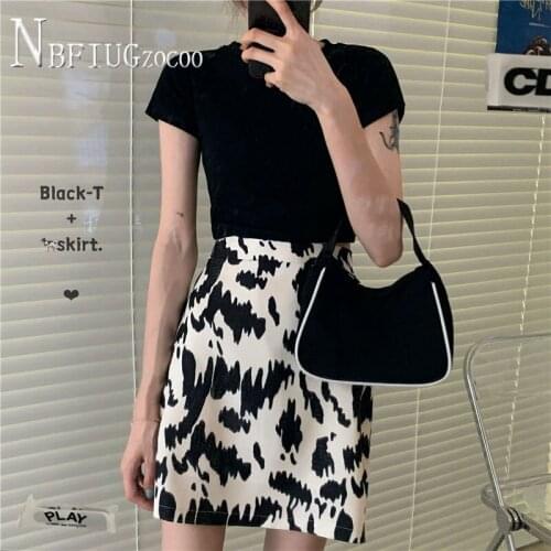 Fashion White Black Color Women Skirt Korean A Line Female Skirts