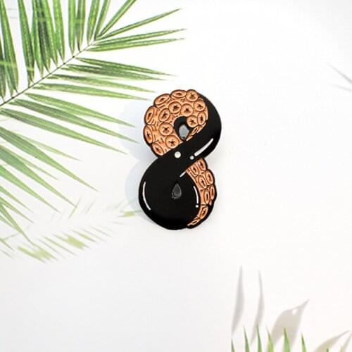 Trendy Fashion 8-Character Fun Fortune Cookie Creative Drip Enamel Brooch For Lucky Friend All-Match Exquisite Personality Badge