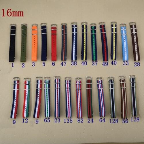 MR NENG Brand New! 25 colors -available 16mm High quality Nylon Watch band watch strap colorful fashion wach band 16 MM