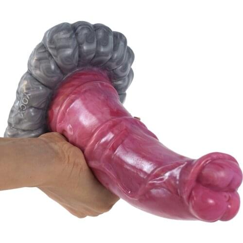 Soft Silicone Huge Big Penis Pink Realistic Animal Horse Dildo Suction Cup Vagina Sex Toys for Women Strapon Female Masturbator