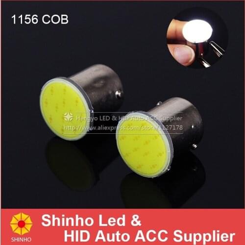 Wholesale 10 pcs Super White Cob p21w 12SMD 1156 ba15s 12v bulbs RV Trailer Truck Car Styling Light Parking Auto Led Car Lamp