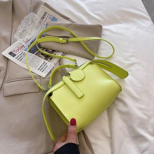 PU Leather Women Luxury Designer Handbag 2021 Shopper Bag Fashion Creative Candy Colors Large Capacity Boston Bag Crossbody Bags
