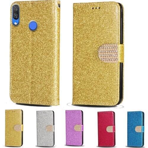Luxury Glitter Diamond Flip Leather Wallet Phone Case For Huawei Nova 3 3e 3i Phone stand function cover with card slot
