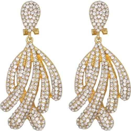 New design creative jewelry high-grade elegant crystal earrings round sparkly earrings wedding party earrings for woman