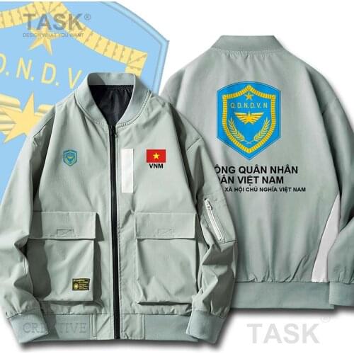 Military Army Jackets Air Force VietNam VietNamese Viet Nam VNM country Casual Streetwear Bomber Zipper Jacket Tooling clothes