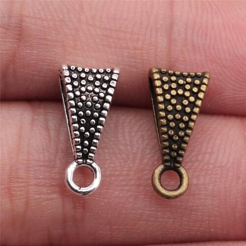 Tristana 20pcs 15x7x6mm Pendant Charms Clasps Clips Bails Connectors European Bail Bead For Jewelry Findings