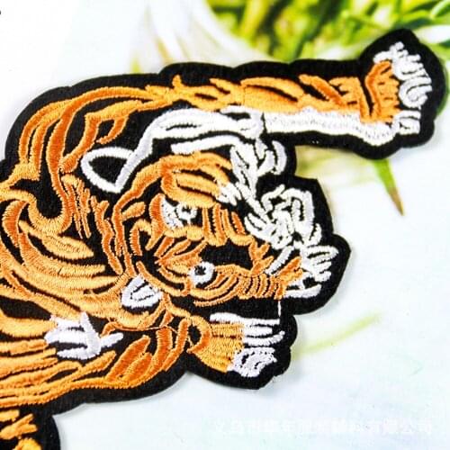 1PCS Fashion Animal Cartoon Mountain tiger Patches DIY Clothes Stickers Printing T shirt Women Sew on Patches for Clothing Decor