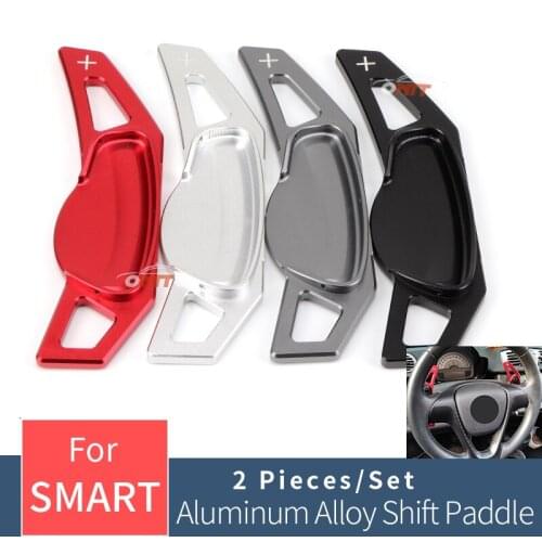 2pcs/set for SMART Fortwo 2009-2017 Forfour 2015-2017 Shift Sticker Decoration Car Steering Wheel DSG Paddle Extension Shifters