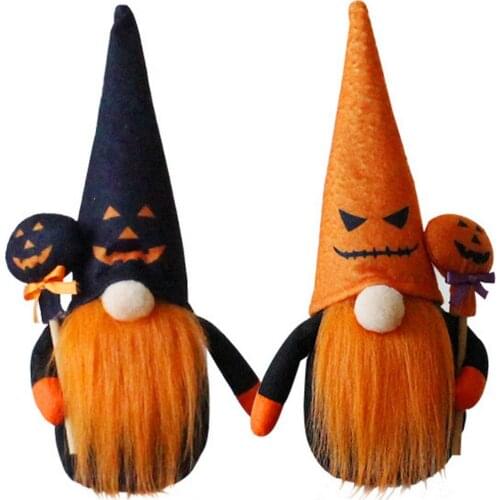 2021 Year Halloween Dwarf Creative Faceless Doll Home Decoration Desktop Ornaments New Products For Halloween Black Hat