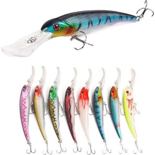 3pcs Fishing Lures 3D Eyes Floating Minnow Hard Aritificial Wobbler Crankbait Plastic Baits Pesca Isca 16.5cm 27g Fishing Tackle