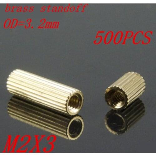 500pcs M2 x 3 M2*3mm brass standoff spacer female to female thread